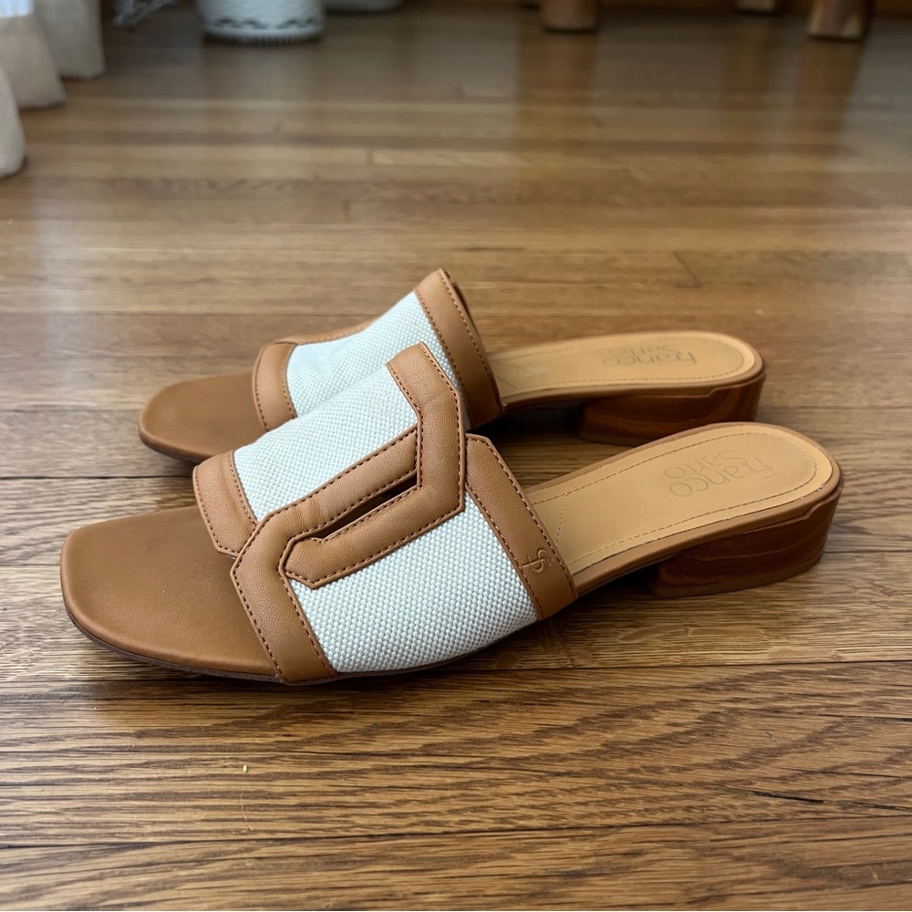 FRANCO SARTO canvas mule slides